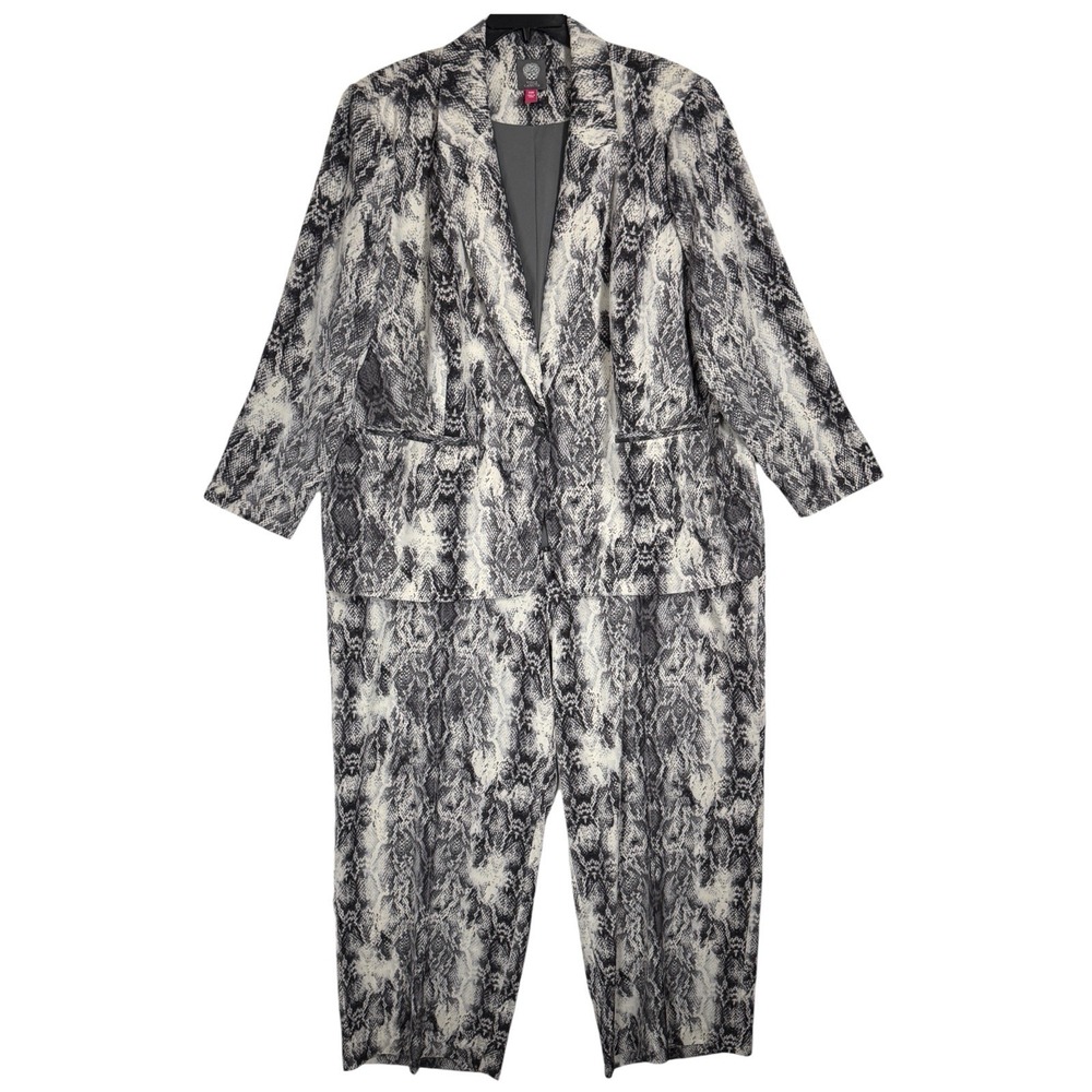 NWT Antonio Melani Pantsuit Plus 24W 24 2 Pc Blazer Wide Leg Pants Set Mob Wife